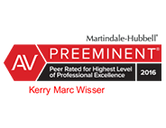 Martindale-Hubbell | AV Preeminent | Peer Rated For Highest Level Of Professional Excellence | Kerry Marc Wisser | 2016